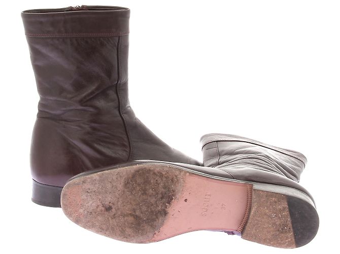 Botines SOEUR T.EU 37 Cuero Burdeos - vista 7
