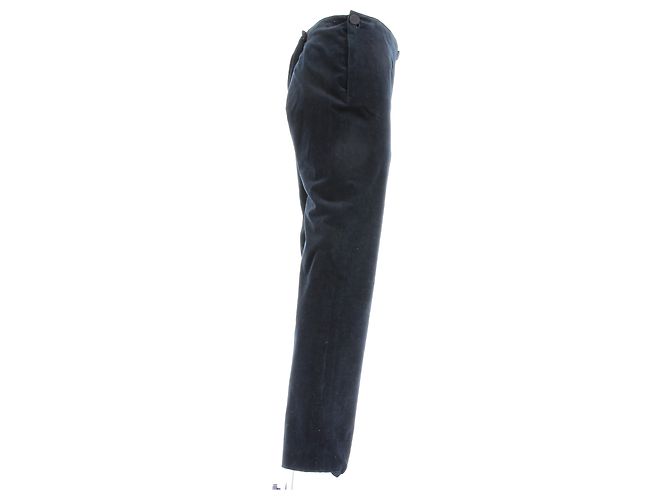 Pantalones CHANEL T.FR 40 Algodón Azul marino - vista 3