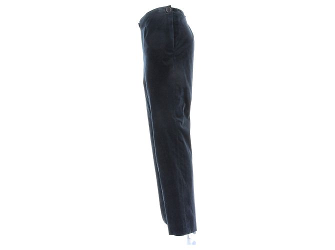 Pantalones CHANEL T.FR 40 Algodón Azul marino - vista 4