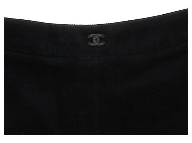 Pantalones CHANEL T.FR 40 Algodón Azul marino - vista 5
