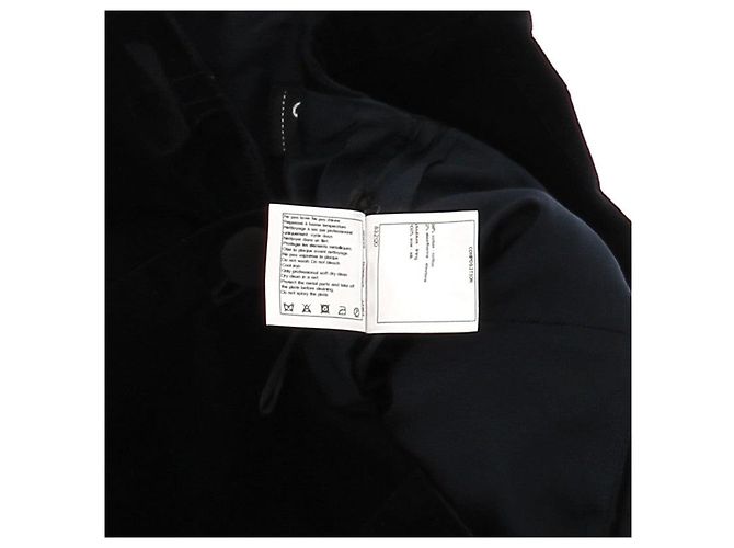 Pantalones CHANEL T.FR 40 Algodón Azul marino - vista 7