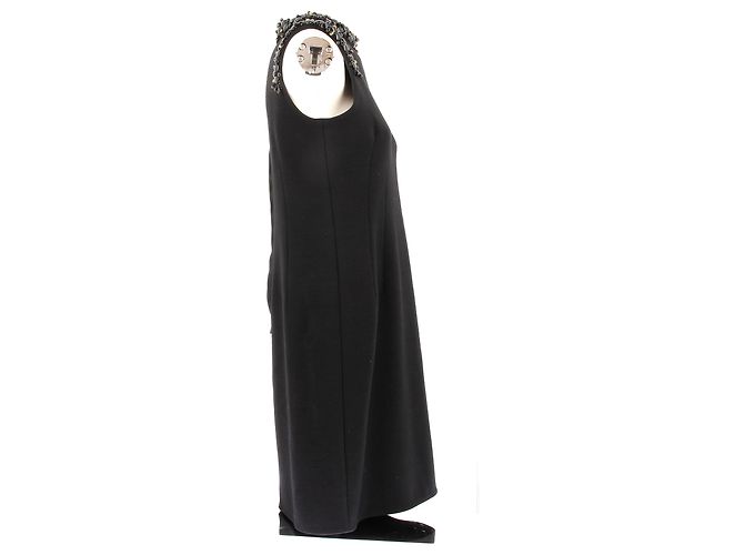 LANVIN Kleid T.FR 40 Wolle Schwarz - Ansicht 3