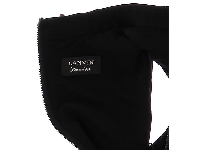 LANVIN Kleid T.FR 40 Wolle Schwarz - Ansicht 5