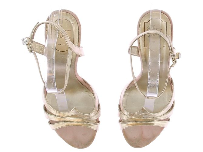 Sandali ROGER VIVIER T.EU 40 Pelle D'oro - vista 6
