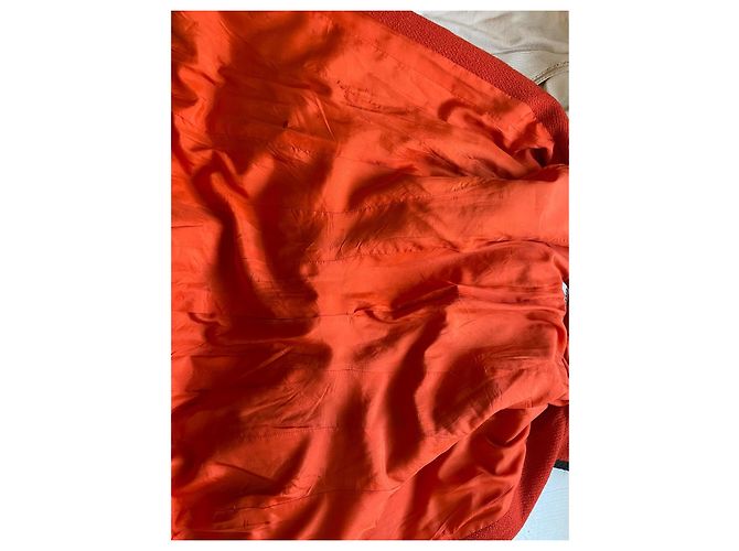 Conjunto de saia e casaco Chanel em tweed coral - vista 11