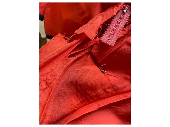 Conjunto de saia e casaco Chanel em tweed coral - vista 17
