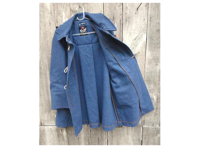 Cappotto duffle Gloverall blu lana e nylon - vista 4