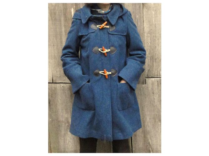 Cappotto duffle Gloverall blu lana e nylon - vista 7