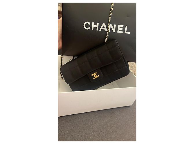 Chanel Chocolate bar raso nero - vista 2