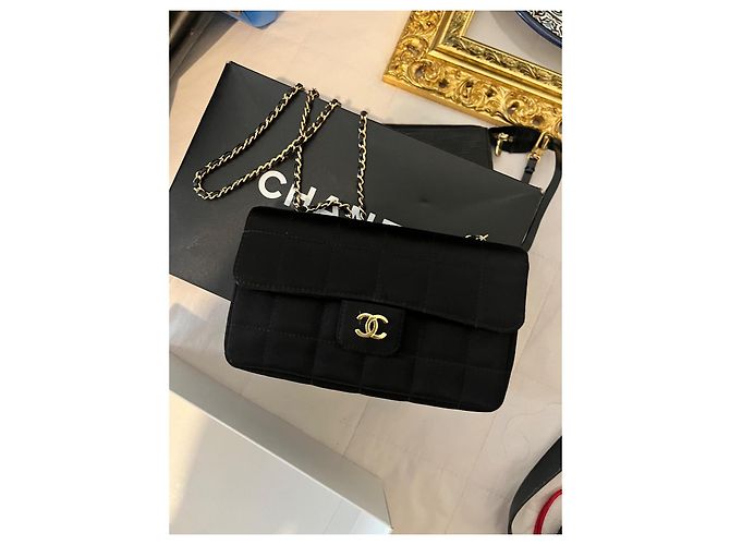 Chanel Chocolate bar raso nero - vista 5