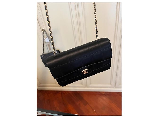 Chanel Chocolate bar raso nero - vista 7