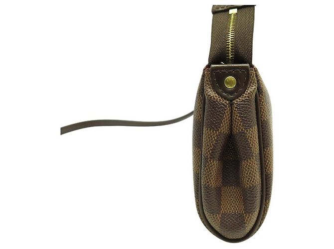 LOUIS VUITTON POCHETTE EVA N55213 IN CANVAS DAMIER EBENE CLUTCH Marrone - vista 4