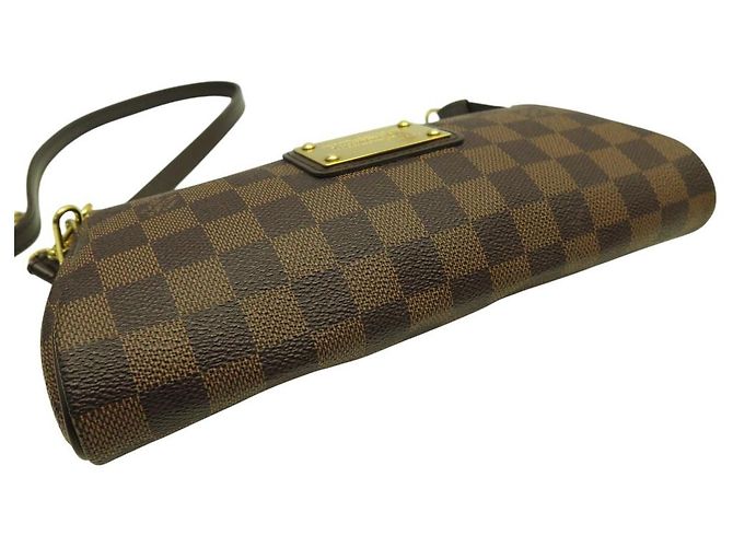 LOUIS VUITTON POCHETTE EVA N55213 IN CANVAS DAMIER EBENE CLUTCH Marrone - vista 5