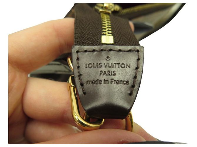 LOUIS VUITTON POCHETTE EVA N55213 IN CANVAS DAMIER EBENE CLUTCH Marrone - vista 9