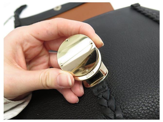 Chloé NUOVO BORSO A MANO CHLOE PENELOPE IN PELLE GRAIN NERA CON TRACOLLA - vista 18