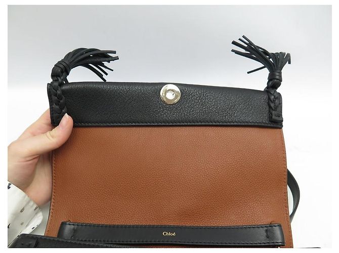Chloé NUOVO BORSO A MANO CHLOE PENELOPE IN PELLE GRAIN NERA CON TRACOLLA - vista 6