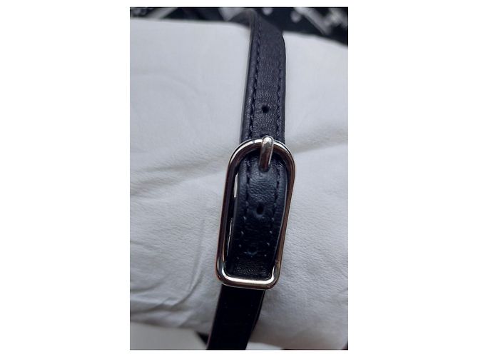 Sandali Hermès Santorini in pelle nera Nero - vista 3