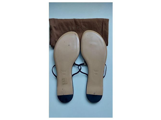 Mules Gucci Double G in pelle nera Nero - vista 5