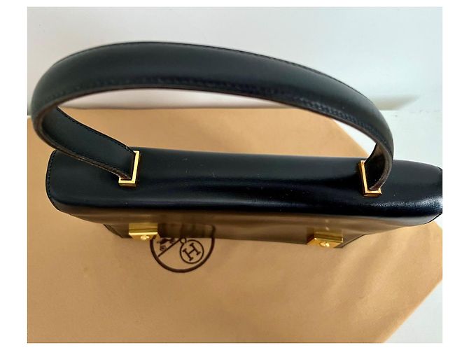 Hermès Piano Tasche – Schwarze Box – Vintage - Ansicht 10