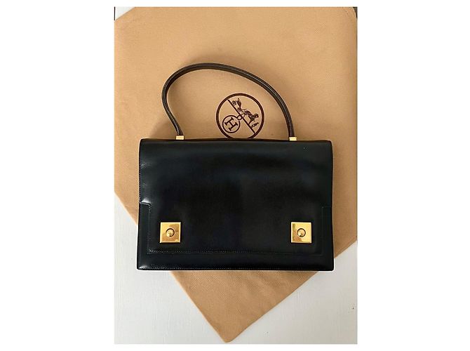 Hermès Piano Tasche – Schwarze Box – Vintage - Ansicht 2