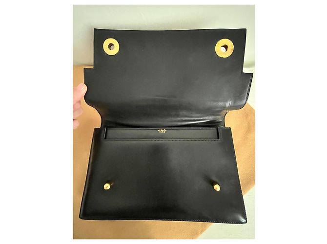 Hermès Piano Tasche – Schwarze Box – Vintage - Ansicht 5