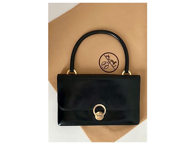 Anello Borsa Hermès – Scatola Nera – Anno 1957 (Marchio M) Nero - vista 3