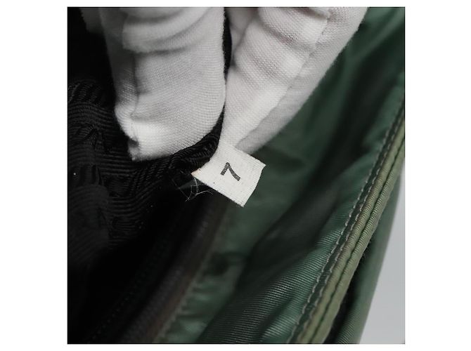 PRADA Borsa a mano in nylon verde Auth bs23688 - vista 11