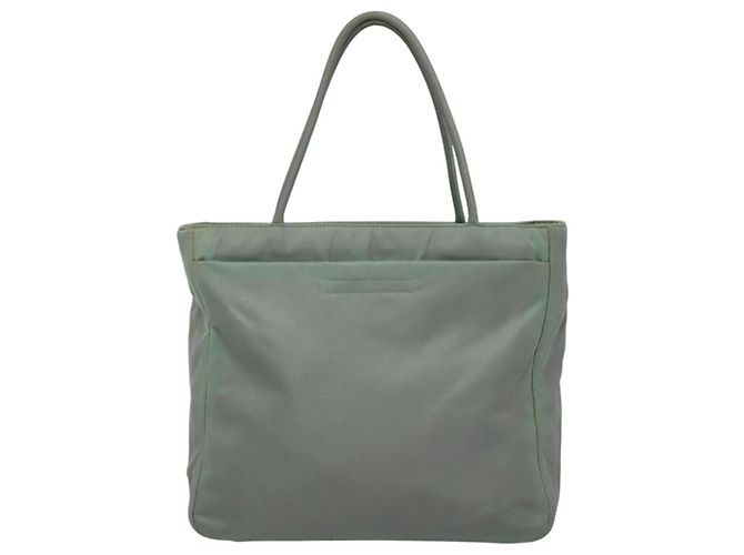 PRADA Borsa a mano in nylon verde Auth bs23688 - vista 13