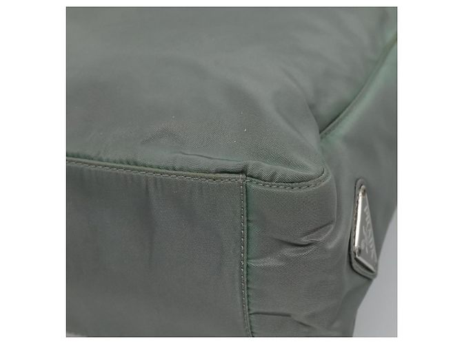 PRADA Borsa a mano in nylon verde Auth bs23688 - vista 16