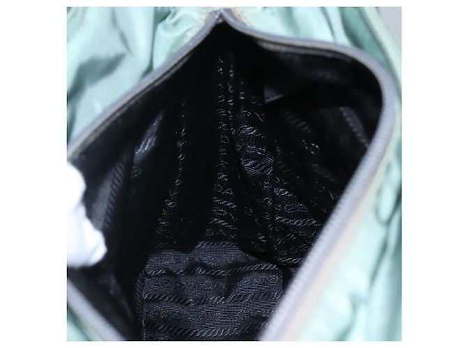 PRADA Borsa a mano in nylon verde Auth bs23688 - vista 21