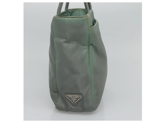 PRADA Borsa a mano in nylon verde Auth bs23688 - vista 3