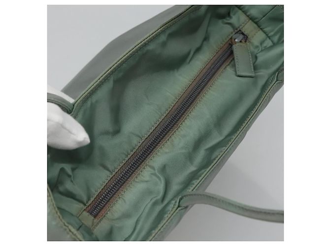 PRADA Borsa a mano in nylon verde Auth bs23688 - vista 6