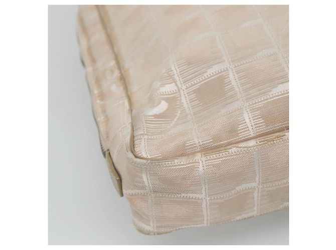 CHANEL Nuova linea da viaggio Borsa a mano in nylon beige CC Auth ti2897 - vista 11