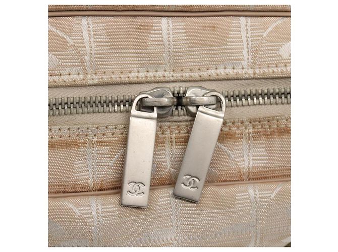 CHANEL Nuova linea da viaggio Borsa a mano in nylon beige CC Auth ti2897 - vista 14