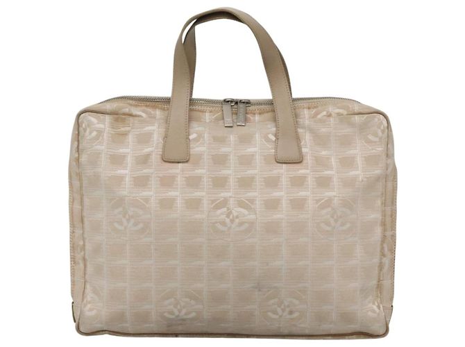 CHANEL Nuova linea da viaggio Borsa a mano in nylon beige CC Auth ti2897 - vista 2
