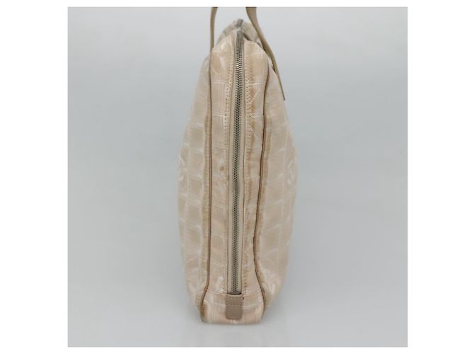 CHANEL Nuova linea da viaggio Borsa a mano in nylon beige CC Auth ti2897 - vista 4