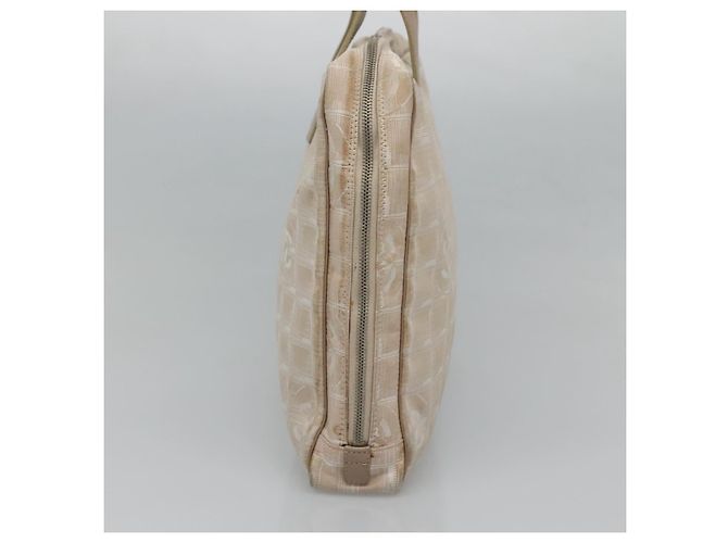 CHANEL Nuova linea da viaggio Borsa a mano in nylon beige CC Auth ti2897 - vista 5