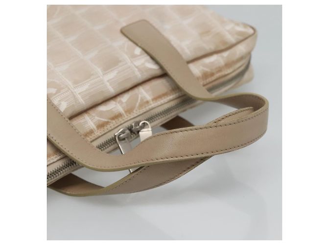 CHANEL Nuova linea da viaggio Borsa a mano in nylon beige CC Auth ti2897 - vista 7
