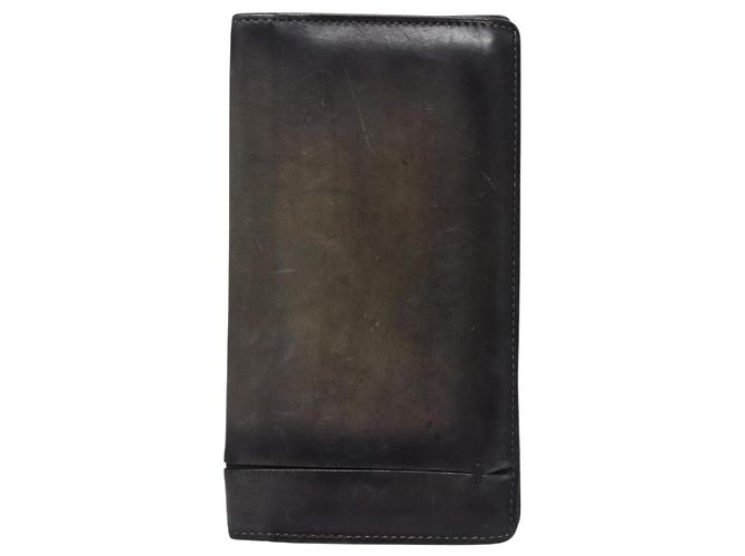 Cartera Larga Berluti de Cuero Negro Auth bs23508 - vista 13