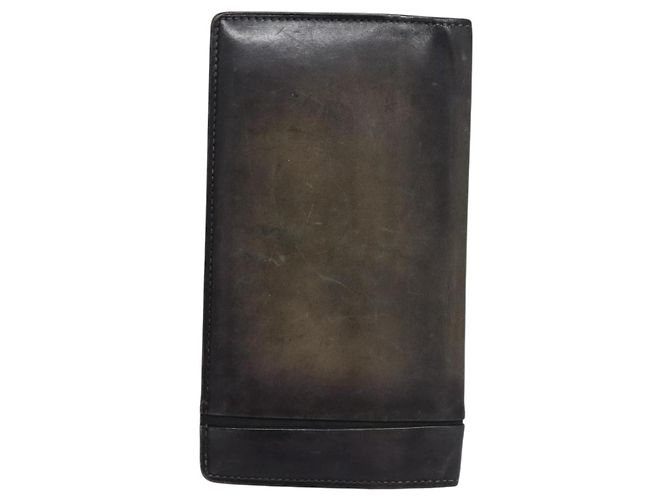 Cartera Larga Berluti de Cuero Negro Auth bs23508 - vista 2