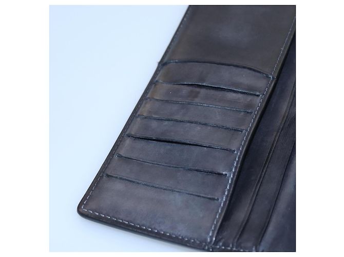 Cartera Larga Berluti de Cuero Negro Auth bs23508 - vista 21
