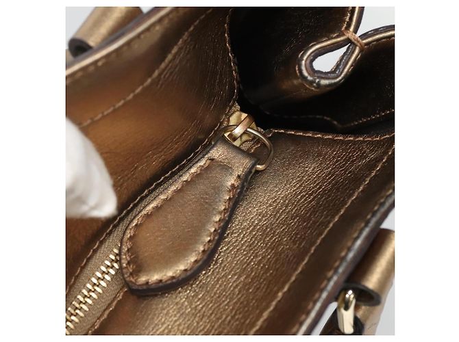 Bolsa de mão em PVC couro bege xadrez Nova da BURBERRY ouro Auth EC786 Dourado - vista 10