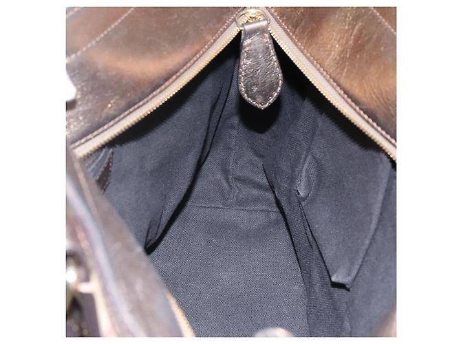 Bolsa de mão em PVC couro bege xadrez Nova da BURBERRY ouro Auth EC786 Dourado - vista 17