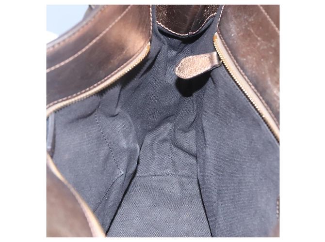 Bolsa de mão em PVC couro bege xadrez Nova da BURBERRY ouro Auth EC786 Dourado - vista 18