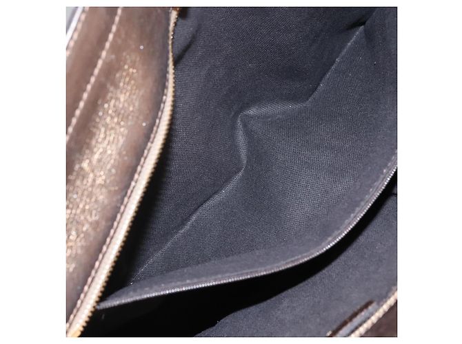 Bolsa de mão em PVC couro bege xadrez Nova da BURBERRY ouro Auth EC786 Dourado - vista 19
