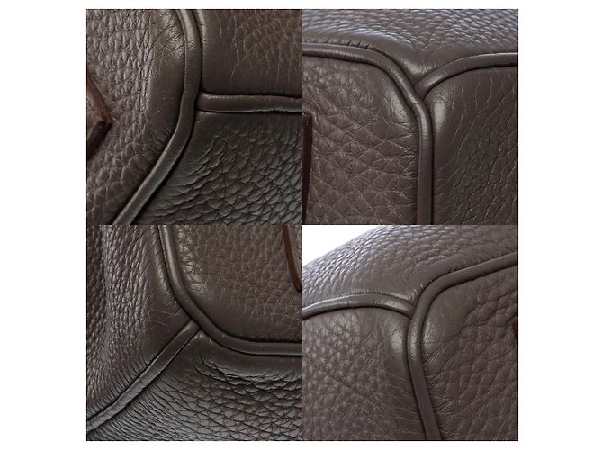 Hermès HERMES Birkin 35 Tasche aus grauem Leder - 102586 - Ansicht 12