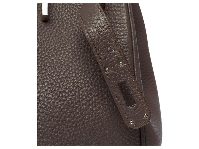 Hermès HERMES Birkin 35 Tasche aus grauem Leder - 102586 - Ansicht 8