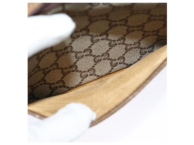 GUCCI GG Plus Supreme Schultertasche PVC Beige Auth BA725 - Ansicht 19