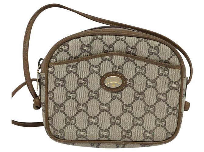 GUCCI GG Plus Supreme Schultertasche PVC Beige Auth BA725 - Ansicht 2