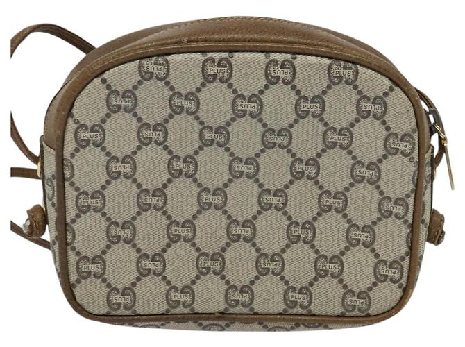 GUCCI GG Plus Supreme Schultertasche PVC Beige Auth BA725 - Ansicht 3